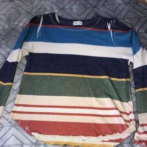 Stripped soft long sleeve shirt